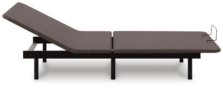 Comfort Classic black king adjustable base side view with head raised