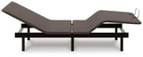 Comfort Classic Twin XL Adjustable Base black side view showing head and foot raised