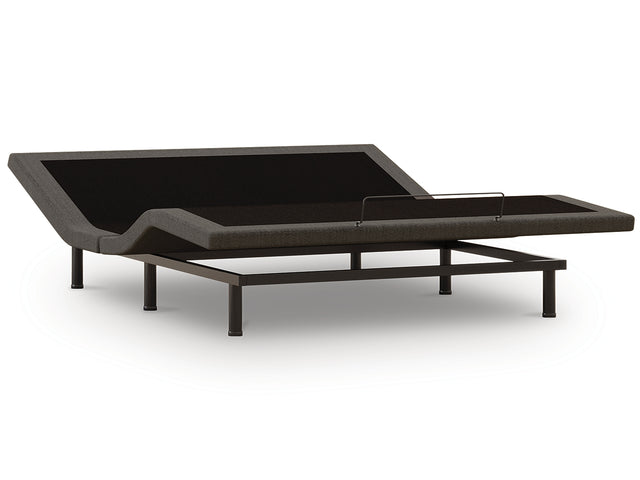 Comfort Classic Twin XL Adjustable Base black angled view with head and foot raised