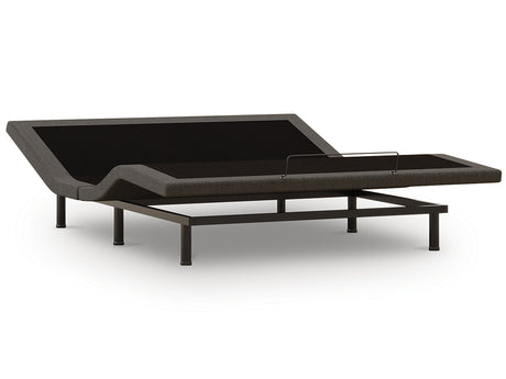 Comfort Premier Black Queen Adjustable Power Base angled view showing head and foot adjustment