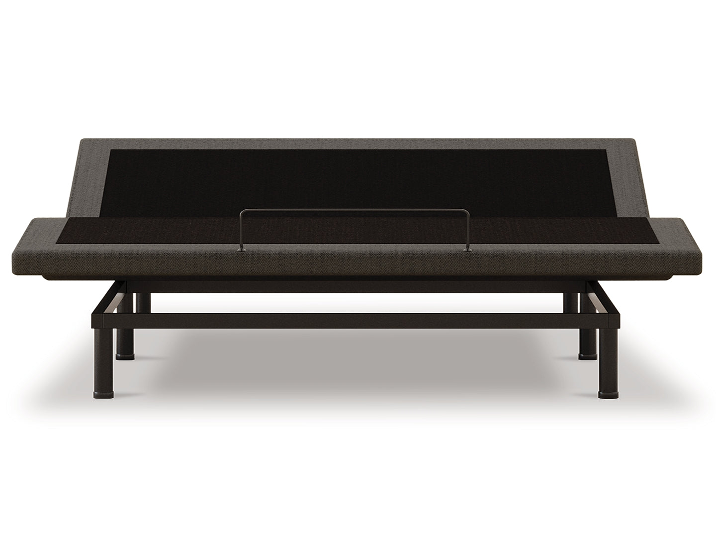 Front view of Comfort Premier Black Queen Adjustable Power Base in black finish