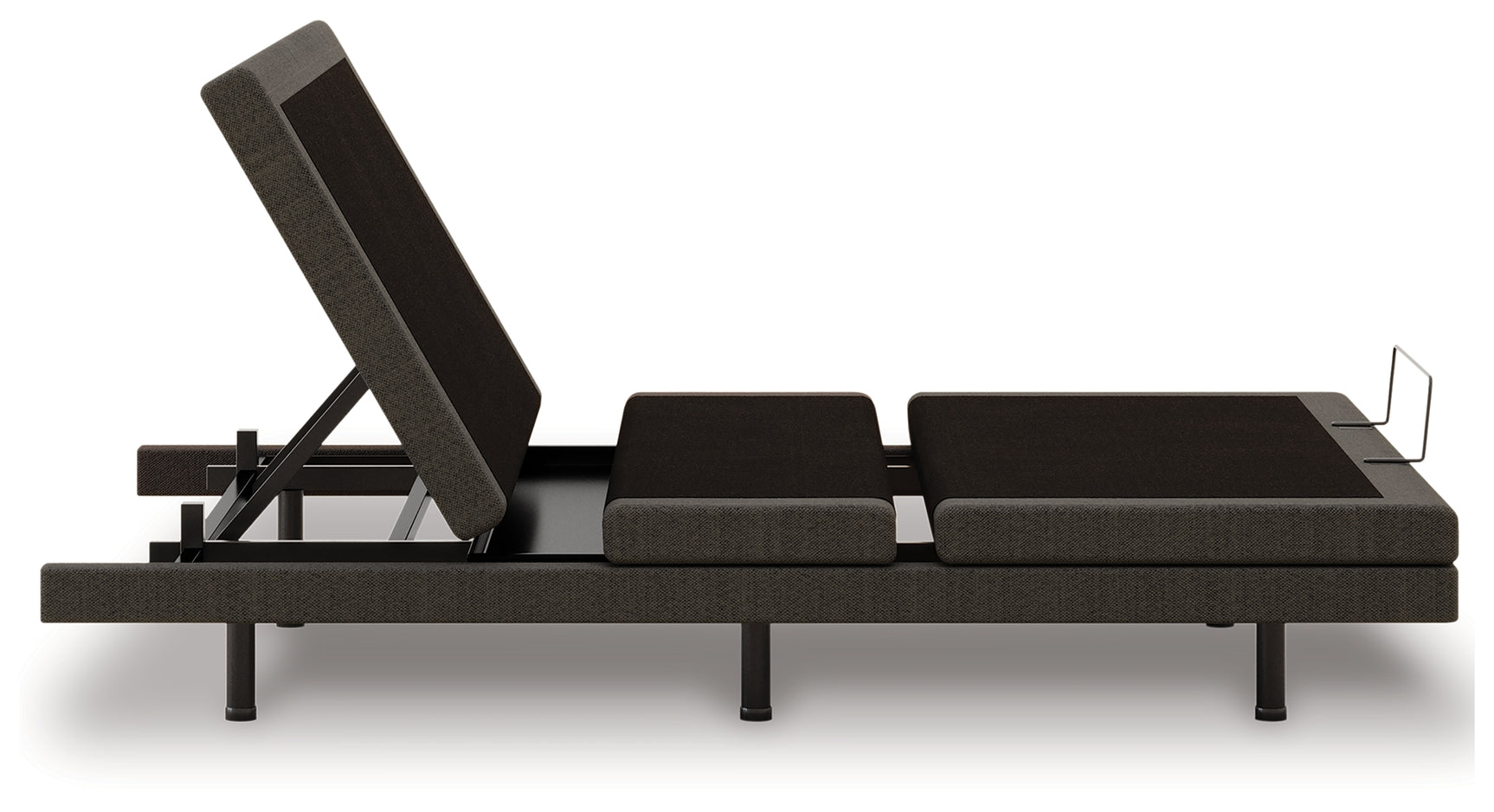 Nectar Comfort Ultra Full Black Adjustable Bed Base side head up