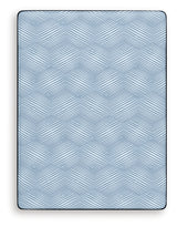 Close-up of mattress quilting and fabric cover