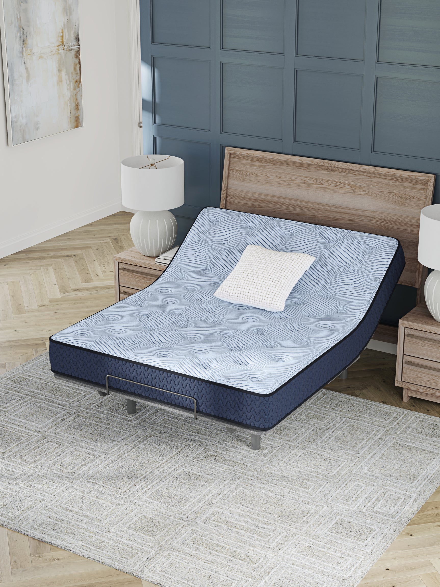 Peak 2.0 10 inch hybrid twin mattress white label on fabric cover