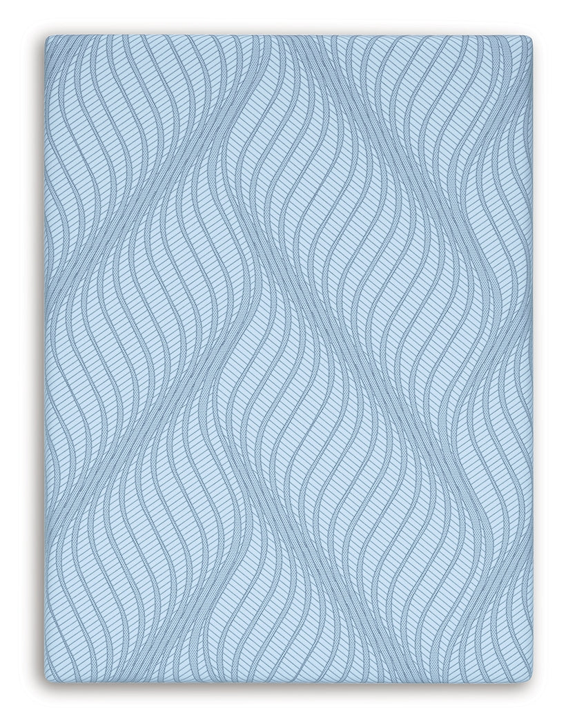 Close-up of luxury stretch knit cover on mattress