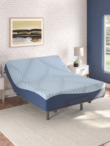 Close-up of mattress fabric and foam layers