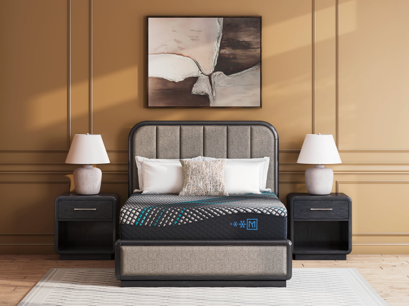 Millennium 2.0 Hybrid 14 Inch Black King Mattress - cover detail