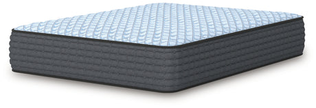 Destin Cove Firm Blue Queen Mattress corner close-up showing edge support