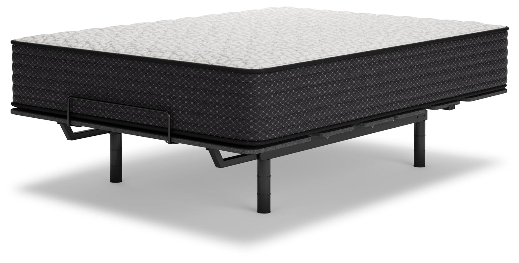 Close-up of mattress corner with stretched knit cover