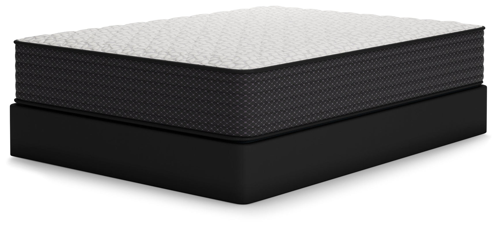 Angle view of mattress side profile