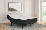 Expanded mattress flat on bed frame in traditional bedroom setting