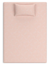 Top view of iKidz Coral Full Mattress with knit cover
