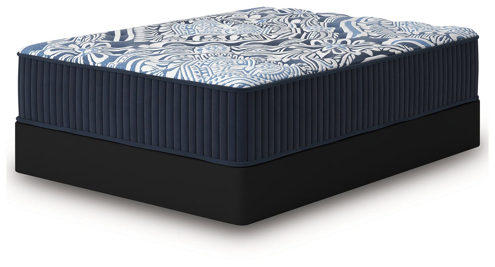 Blue fabric cover detail of Firm Luxe 2.0 King Mattress