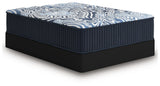 Firm Luxe 2.0 mattress side angle with clear label