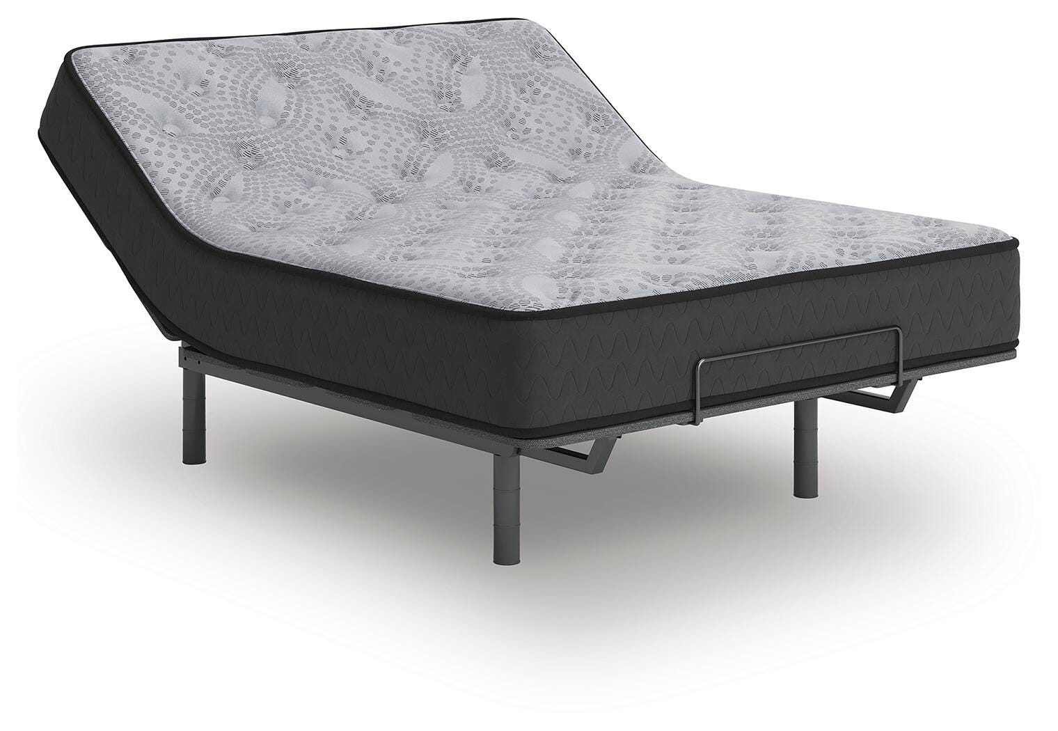Comfort Plus Gray Twin Mattress angled view