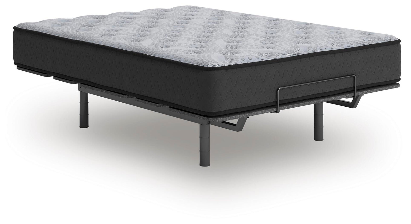 Comfort Plus Gray Twin Mattress angled view