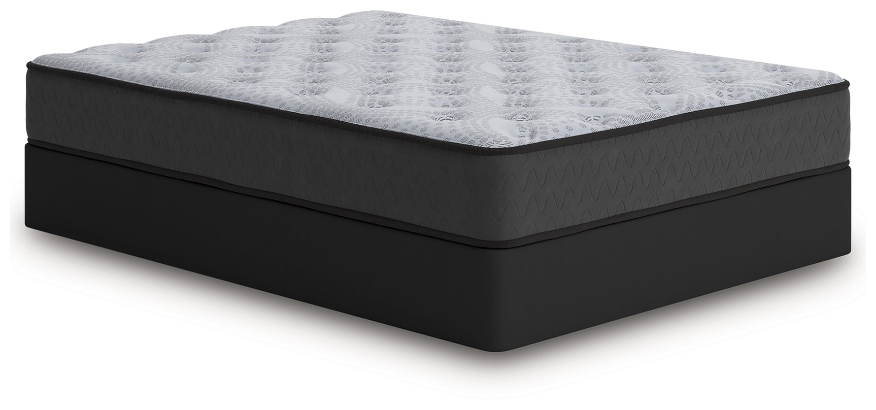 Comfort Plus Gray King Mattress overview in showroom