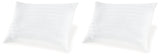 Zephyr 2.0 White Pillows set of 2 - angled side view