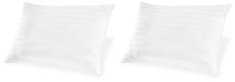 Zephyr 2.0 White Pillows set of 2 - angled side view