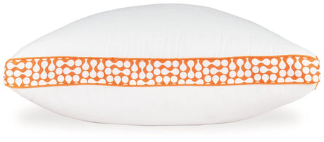 Zephyr 2.0 White Orange 3-in-1 Pillow side profile