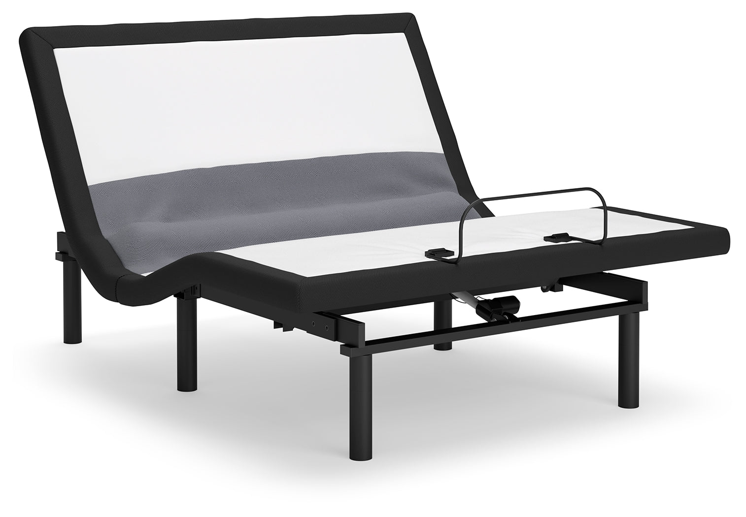 Ashley Charcoal Gray Queen Adjustable Base side angle view