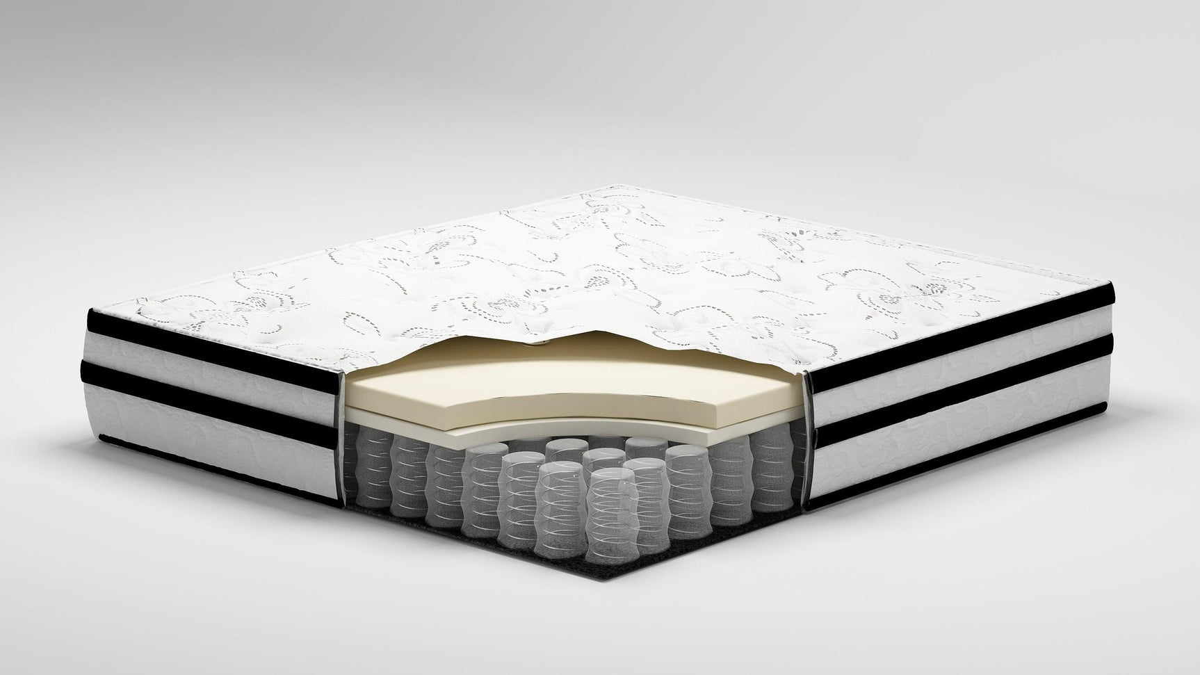 Unboxed Chime 10-Inch Hybrid Twin Mattress on floor