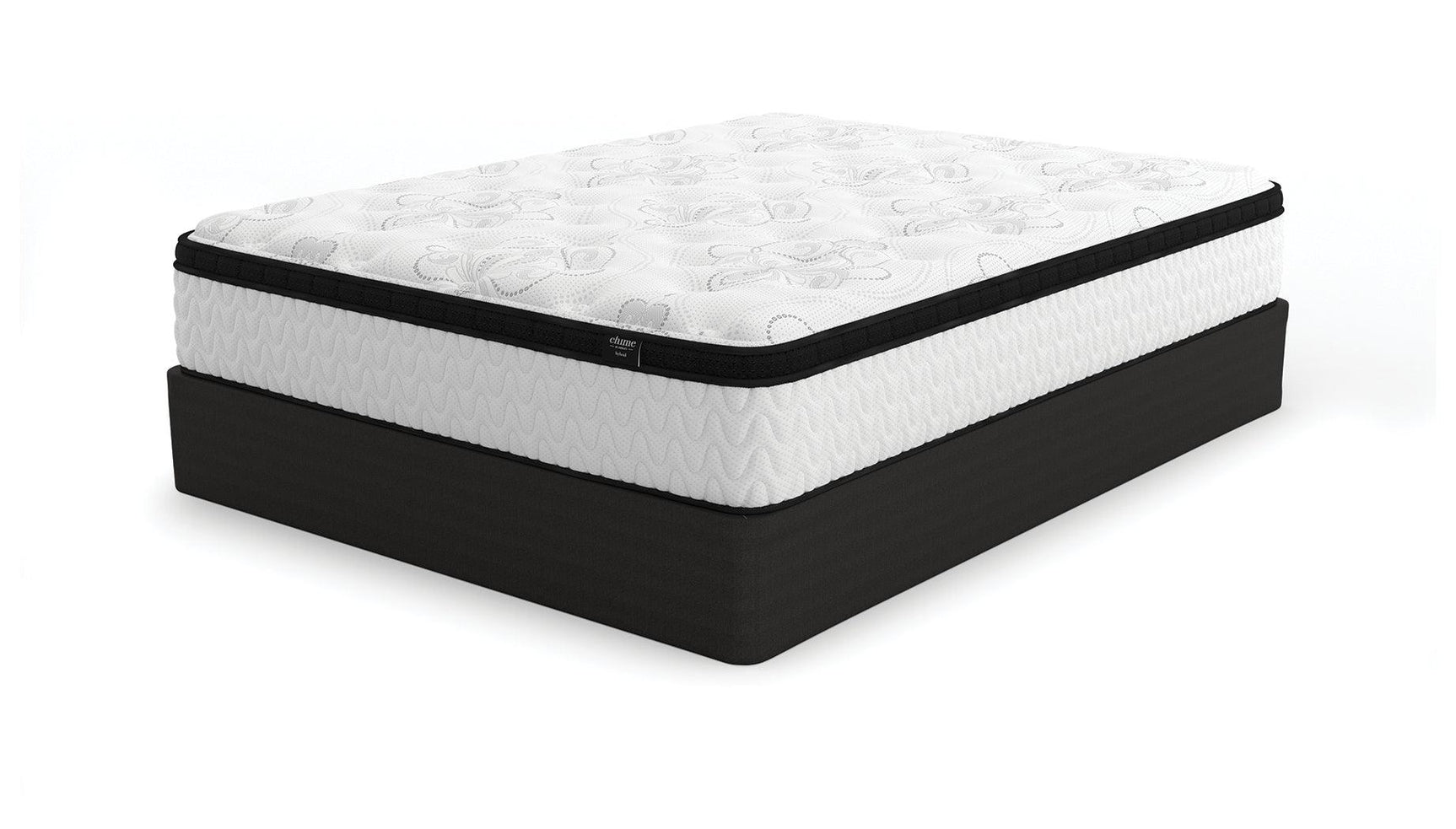Close-up of Chime Hybrid mattress quilted top and edge support