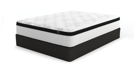 Close-up of Chime Hybrid mattress quilted top and edge support