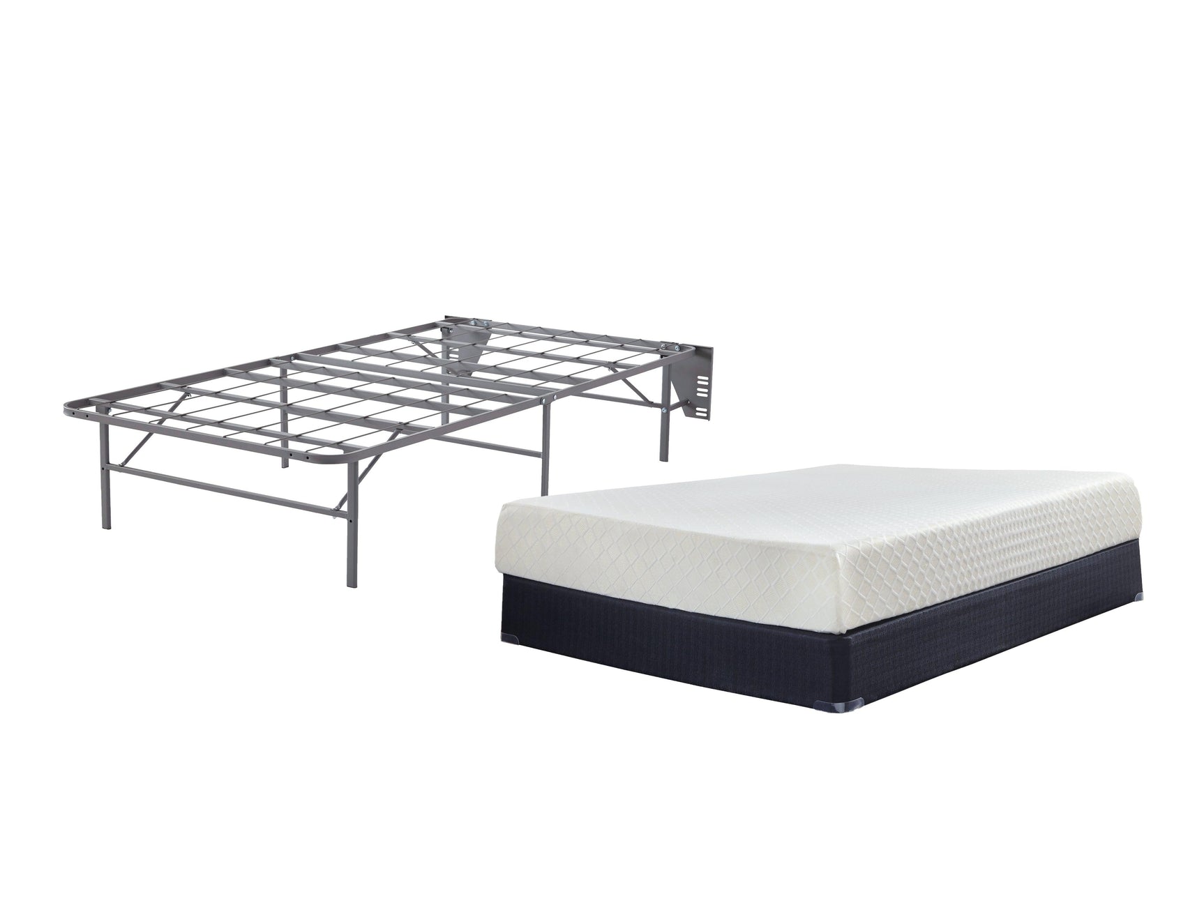 10 Inch Chime Memory Foam Twin Mattress in white, packed in a box