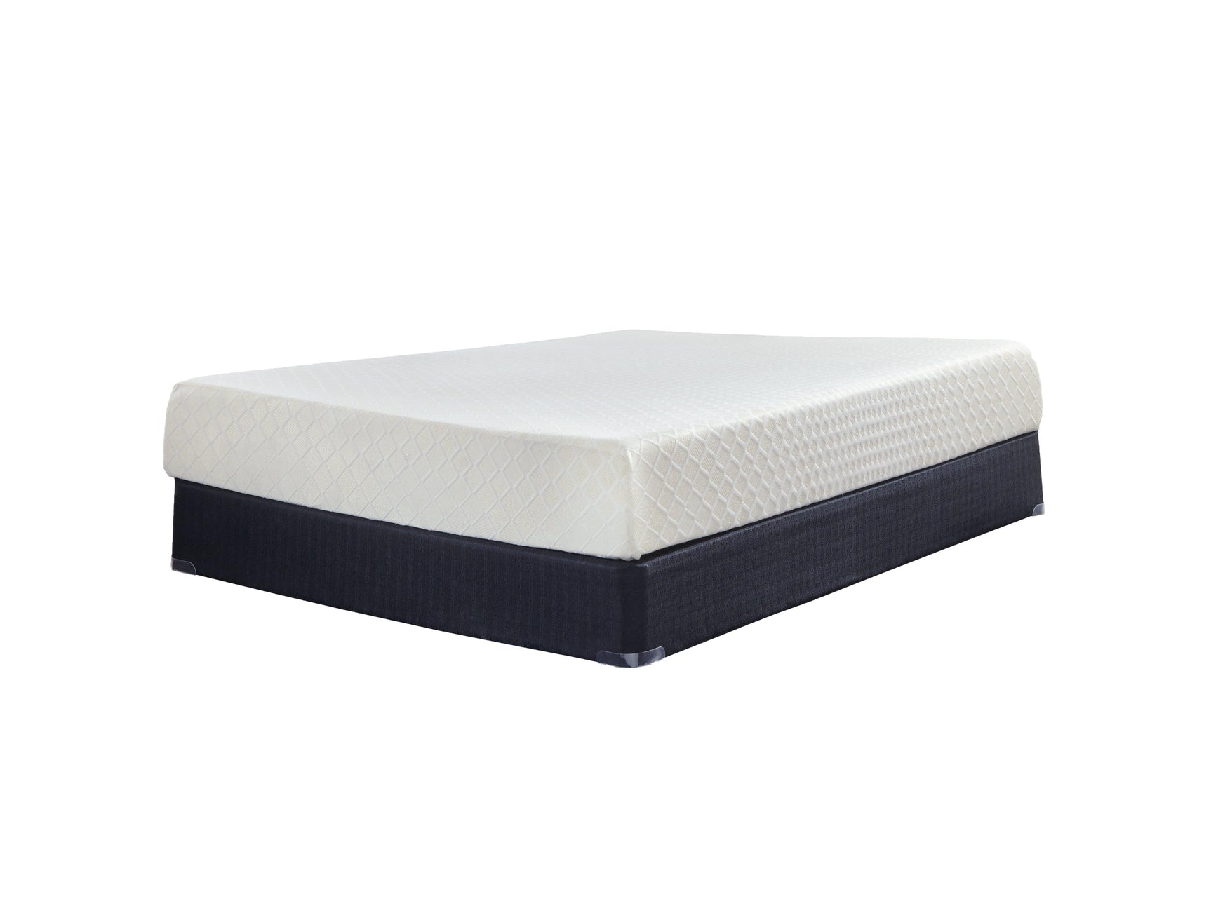 10 Inch Chime Memory Foam Twin Mattress in white, packed in a box