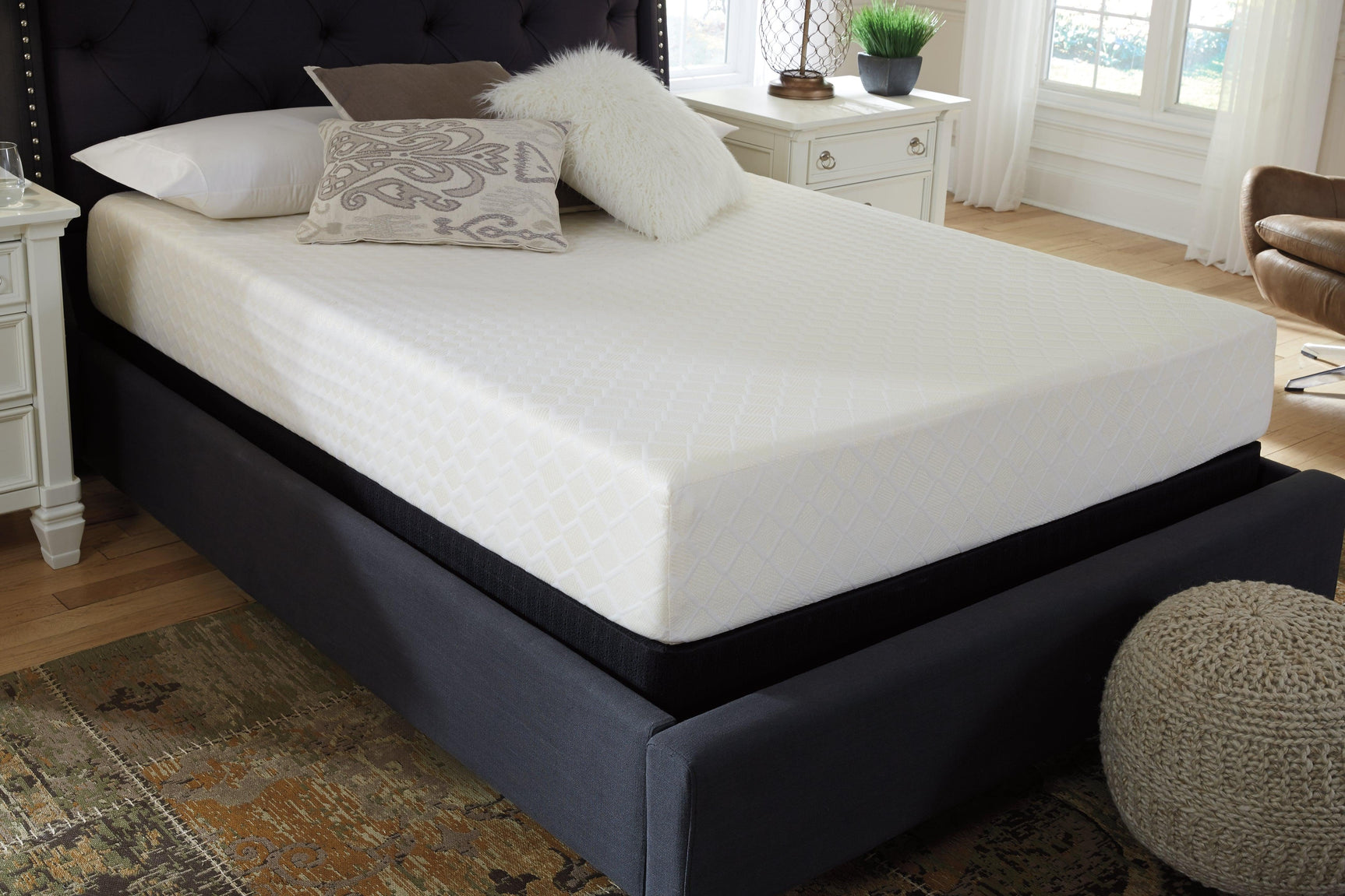 10 Inch Chime Memory Foam White Full Mattress In A Box - Ella Furniture