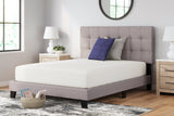 Chime 12 Inch Memory Foam White Queen Mattress close-up of fabric cover