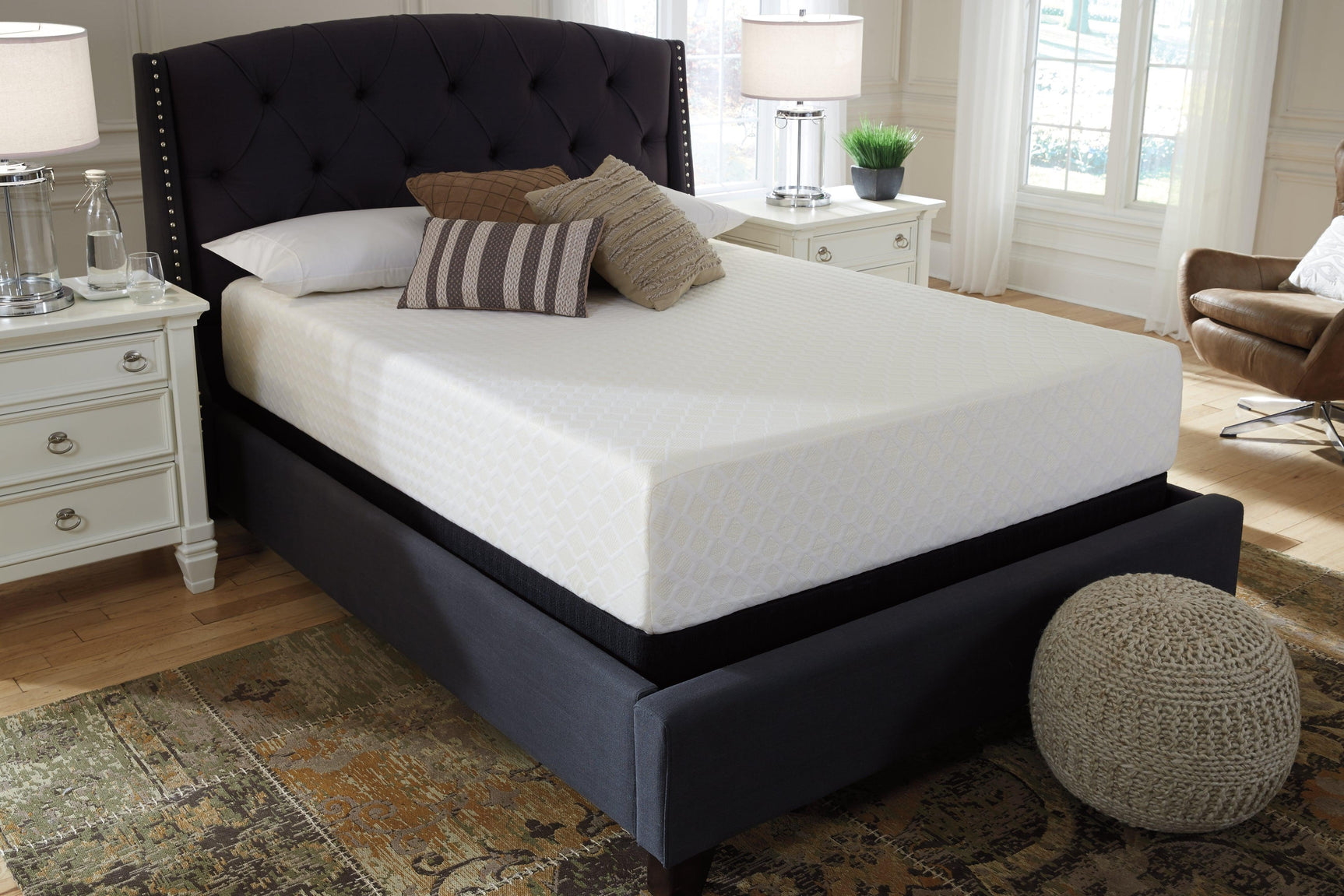 Chime 12 Inch Memory Foam White Full Mattress In A Box - Ella Furniture