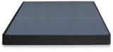 Low Profile Black Metal King Bed Foundation head-on view