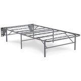 Better Than a Boxspring Gray Twin Foundation side view showing height and frame