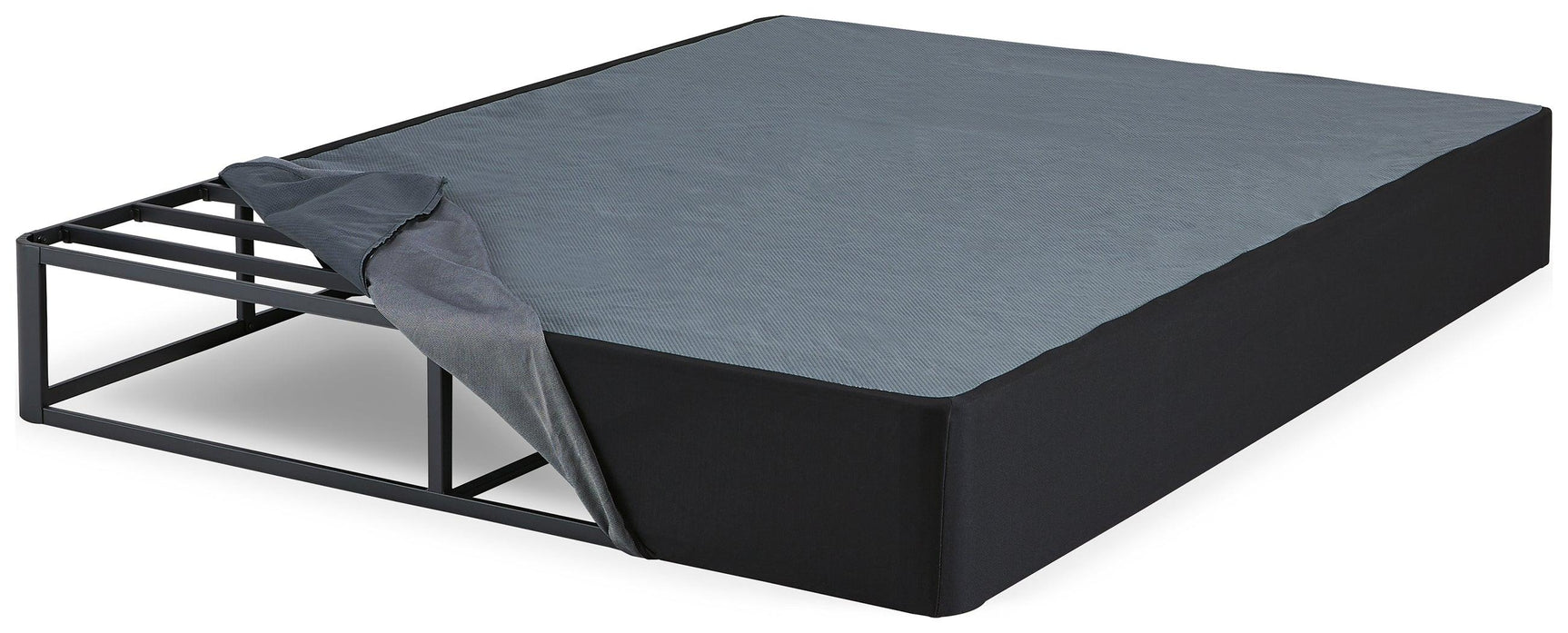 Ashley Sleep Foundation Twin XL black fabric cover detail angled view