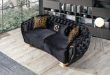 Close-up detail of velvet texture on Chloe Sofa and Loveseat