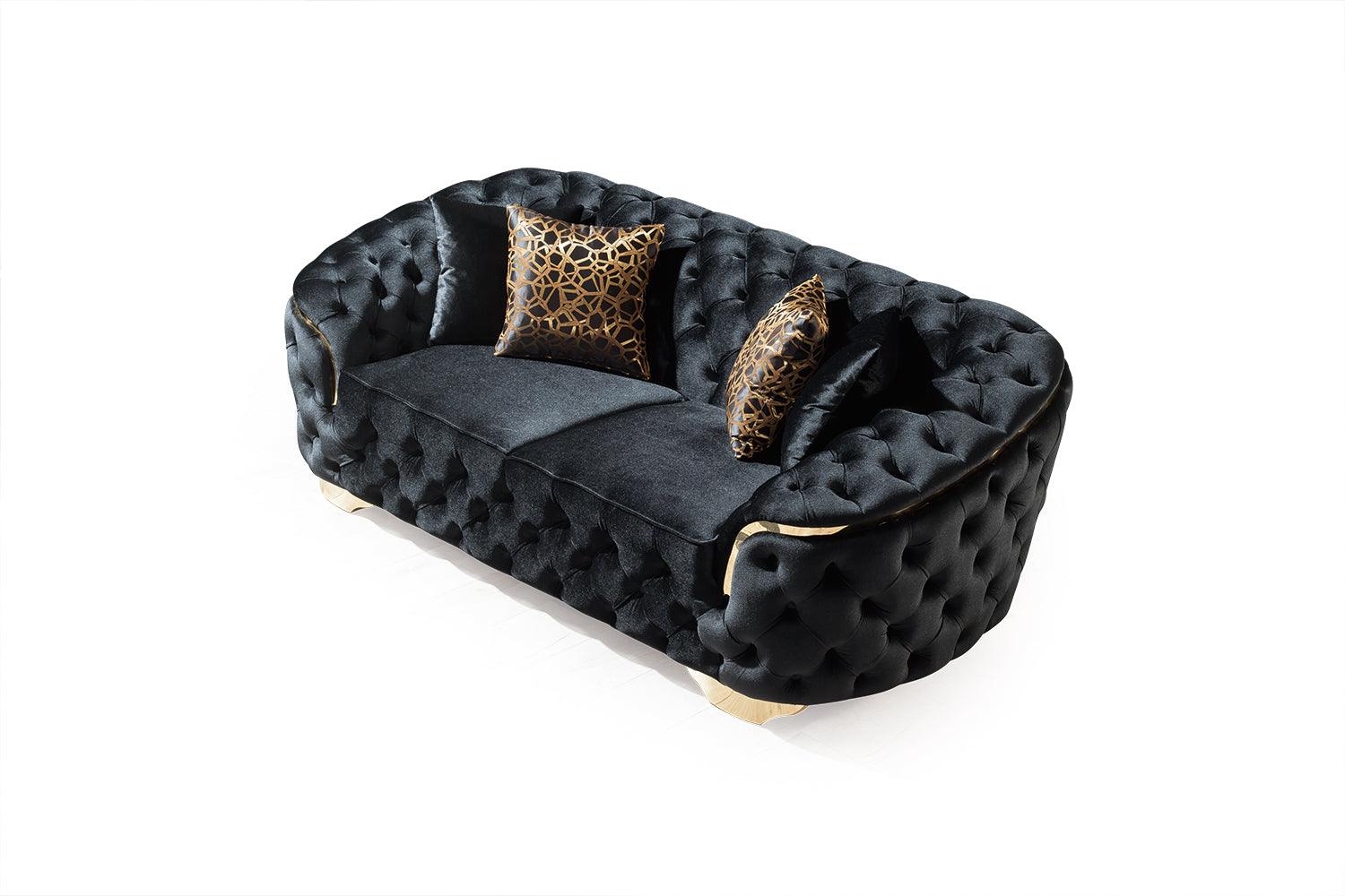 Detail of velvet fabric texture on Scarlett Sofa and Loveseat