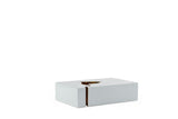 Leah 3-piece coffee table set angled top view highlighting design
