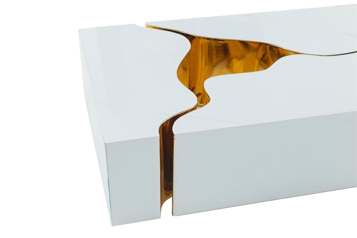 Leah 3-piece coffee table set side angle showing nesting tables