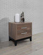 Hazel Brown Night Stand front view showing four drawers