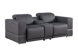 Power reclining chair in Franco Grey leather match