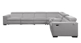 Picasso sectional armless chair with adjustable headrest