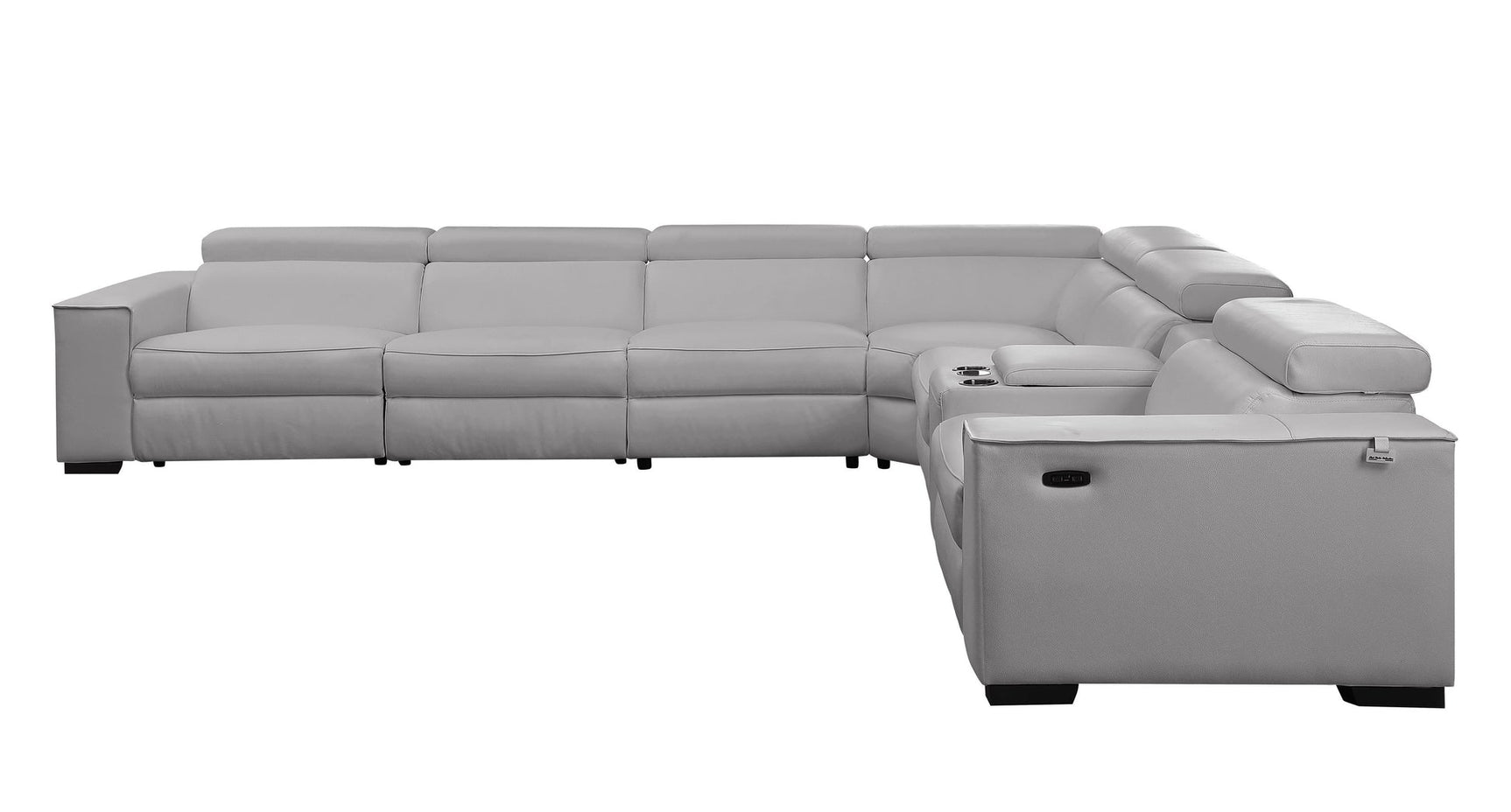Picasso sectional armless chair with adjustable headrest