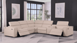 Picasso Beige 6-Piece Power Reclining Sectional front angle