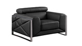Giorgio Black Leather Living Room Set