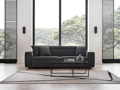 Milos Black 3-Seater Sofa - Ella Furniture