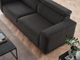 Milos Black 3-Seater Sofa - Ella Furniture