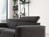 Milos Black 3-Seater Sofa - Ella Furniture