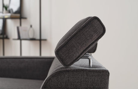 Milos Black 3-Seater Sofa another side view